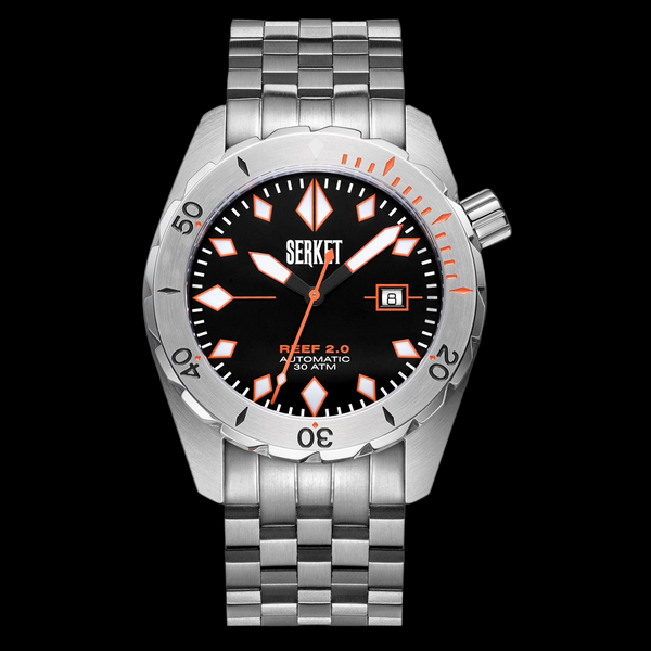 REEF 2.0 DIVER SWISS AUTOMATIC 30ATM-Black Diving Watch 46MM