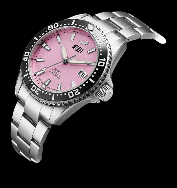 REEF X AUTOMATIC DIVER - Cotton Candy 43MM Oyster Bracelet