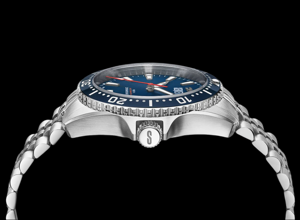 REEF X AUTOMATIC DIVER Navy Blue 43MM 5-Link Bracelet