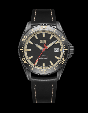 REEF X AUTOMATIC DIVER - VINTAGE BLACK ON BLACK DLC STEEL 43MM