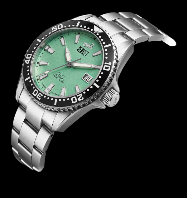 REEF X AUTOMATIC DIVER - Mint Green Limited Edition 43MM