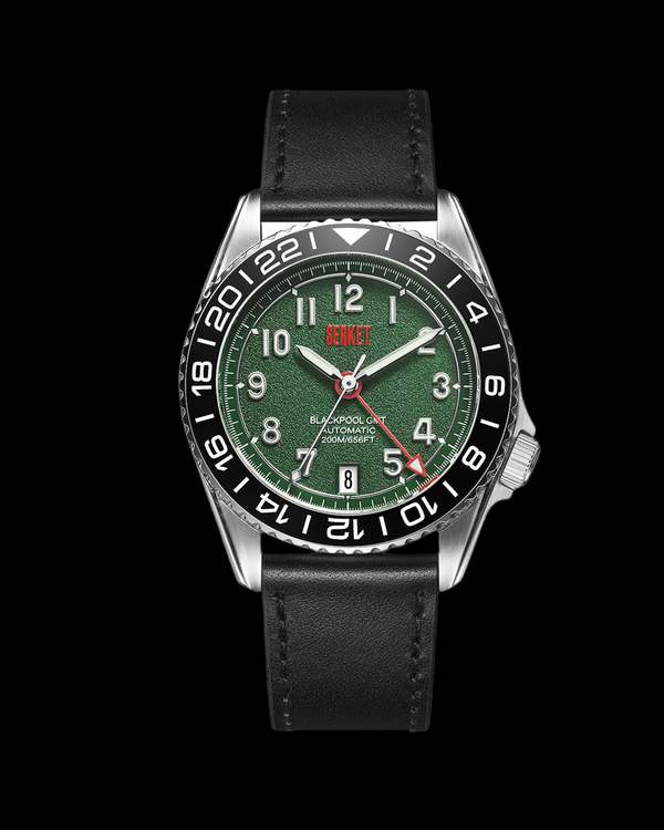 BLACKPOOL GMT AUTOMATIC-British Racing Green 39MM