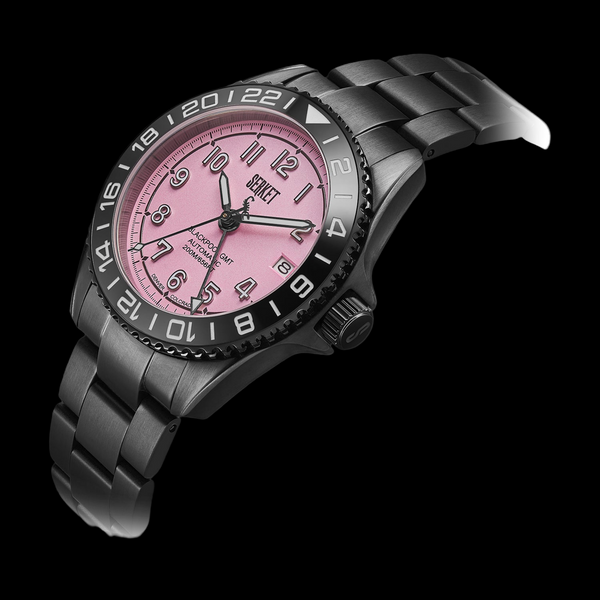 BLACKPOOL GMT AUTOMATIC-Cotton Candy Black DLC 40MM
