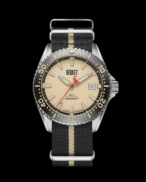 REEF X AUTOMATIC DIVER - VINTAGE BEIGE STAINLESS STEEL 43MM