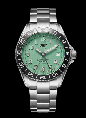 BLACKPOOL GMT AUTOMATIC-Mint Green Steel 40MM