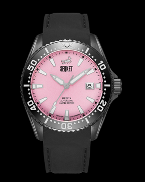 REEF X AUTOMATIC DIVER - Cotton Candy Black DLC Limited Edition 43MM