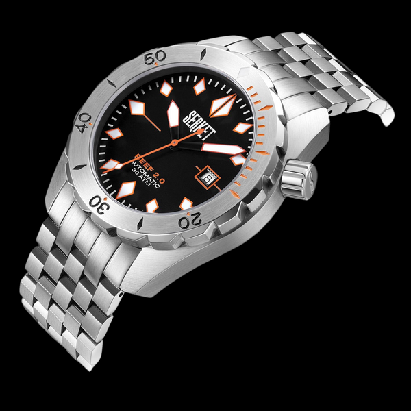REEF 2.0 DIVER SWISS AUTOMATIC 30ATM-Black Diving Watch 46MM