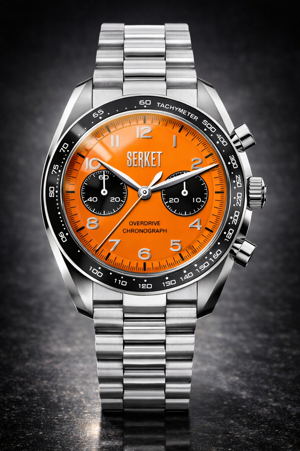 OVERDRIVE CHRONOGRAPH Manual Wind Steel Orange 40MM