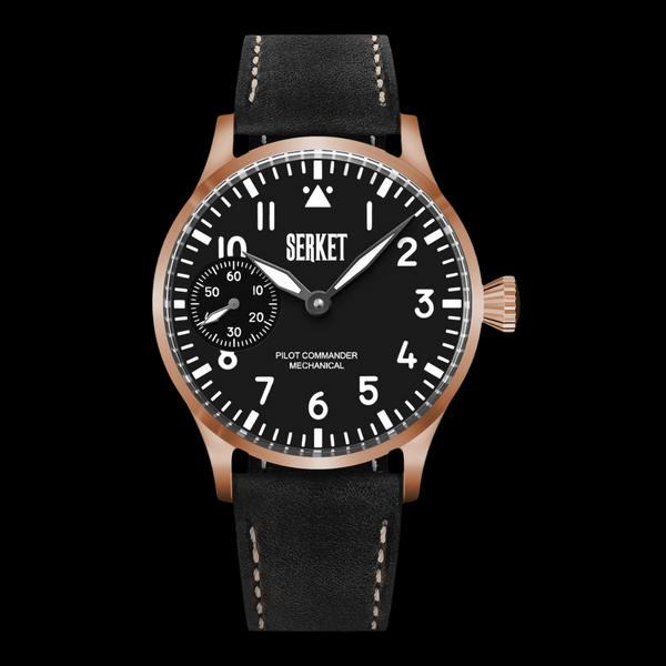 PILOT COMMANDER Bronze PVD Case Black Dial 42MM