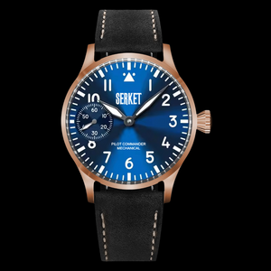 PILOT COMMANDER Bronze PVD Case Blue Dial 42MM