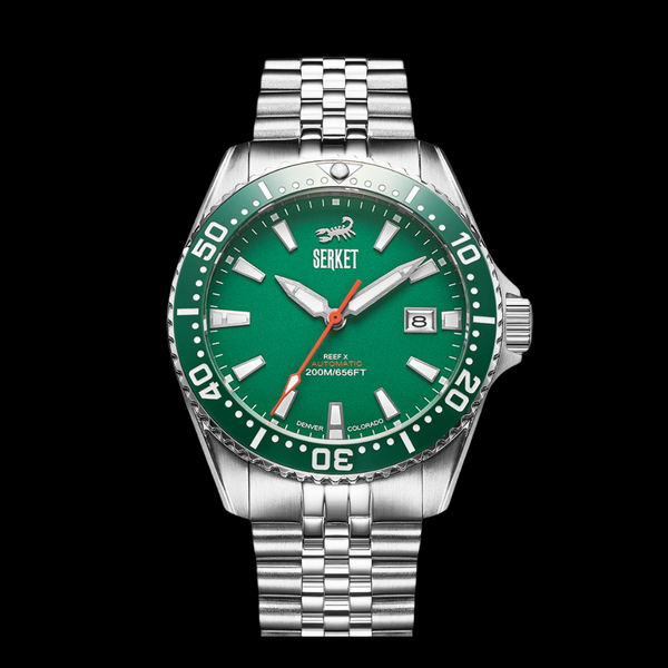 REEF X AUTOMATIC DIVER - Emerald Green 43MM Jubilee Bracelet