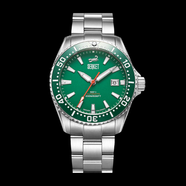 REEF X AUTOMATIC DIVER - Emerald Green 43MM Oyster Bracelet