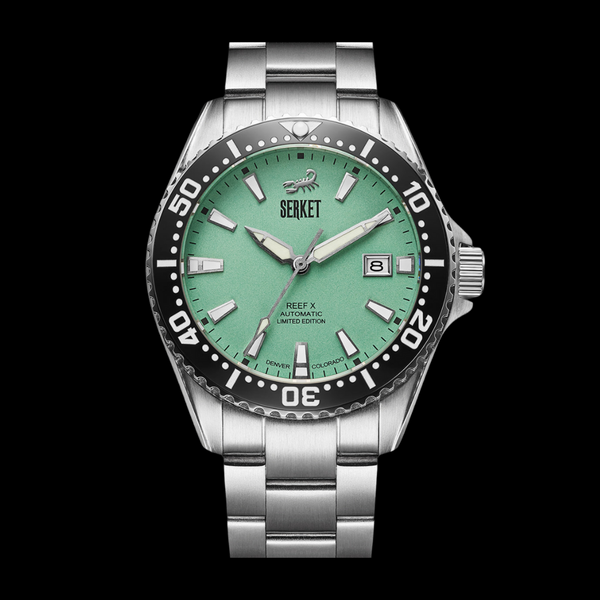 REEF X AUTOMATIC DIVER - Mint Green Limited Edition 43MM