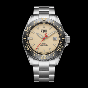REEF X AUTOMATIC DIVER - VINTAGE BEIGE STAINLESS STEEL 43MM