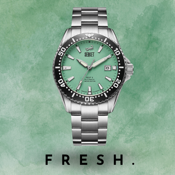 REEF X AUTOMATIC DIVER - Mint Green Limited Edition 43MM