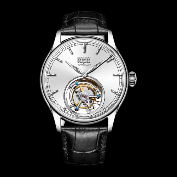 TOURBILLON - Stainless Steel Case Silver Dial 42MM